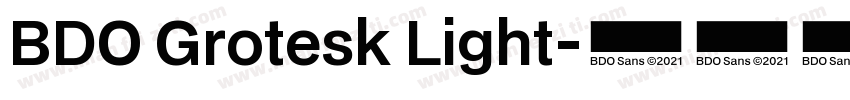 BDO Grotesk Light字体转换